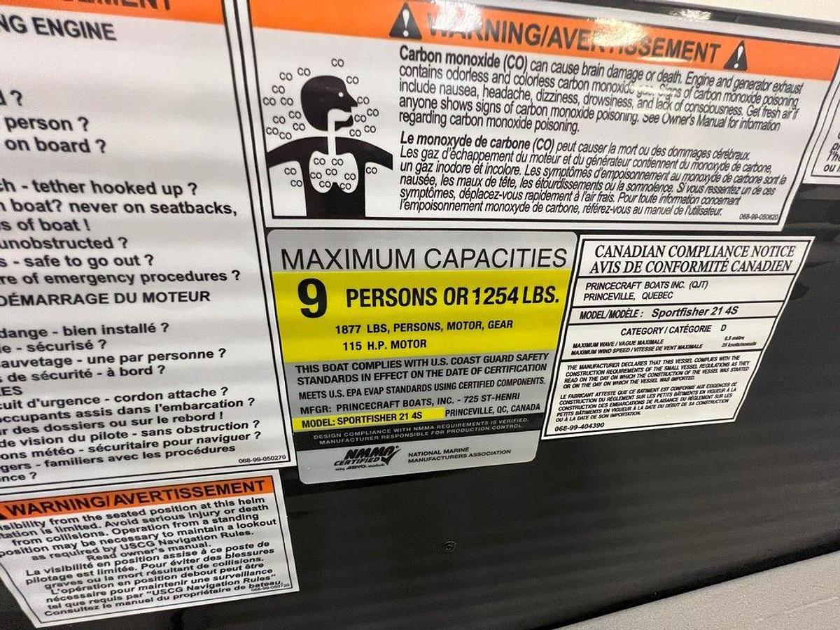 2025 Princecraft 21 Sportfisher 4-S Quad Fish Pontoon & Mercury 4-Stroke EFI