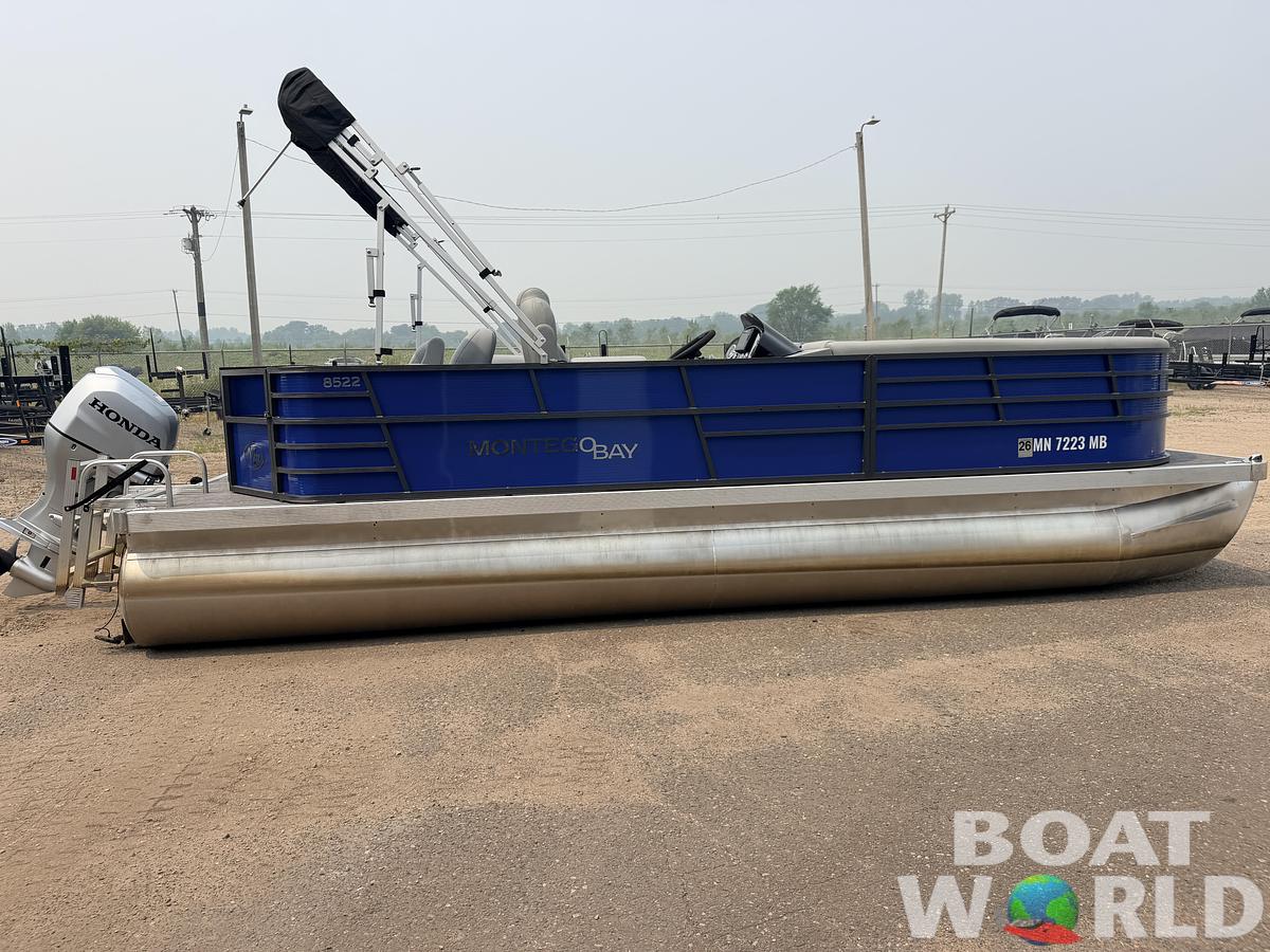 Used 2021 Montego Bay 8522 Fish & Cruise Deluxe Pontoon & 90HP Honda 4Stroke -$29,995