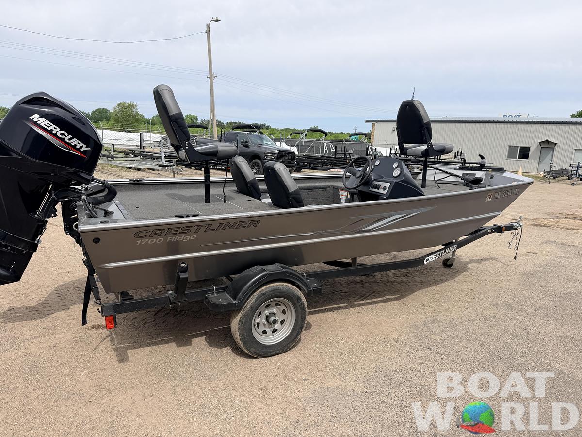 Used 2021 Crestliner 1700 Ridge & 40HP Mercury 4Stroke - $15,995