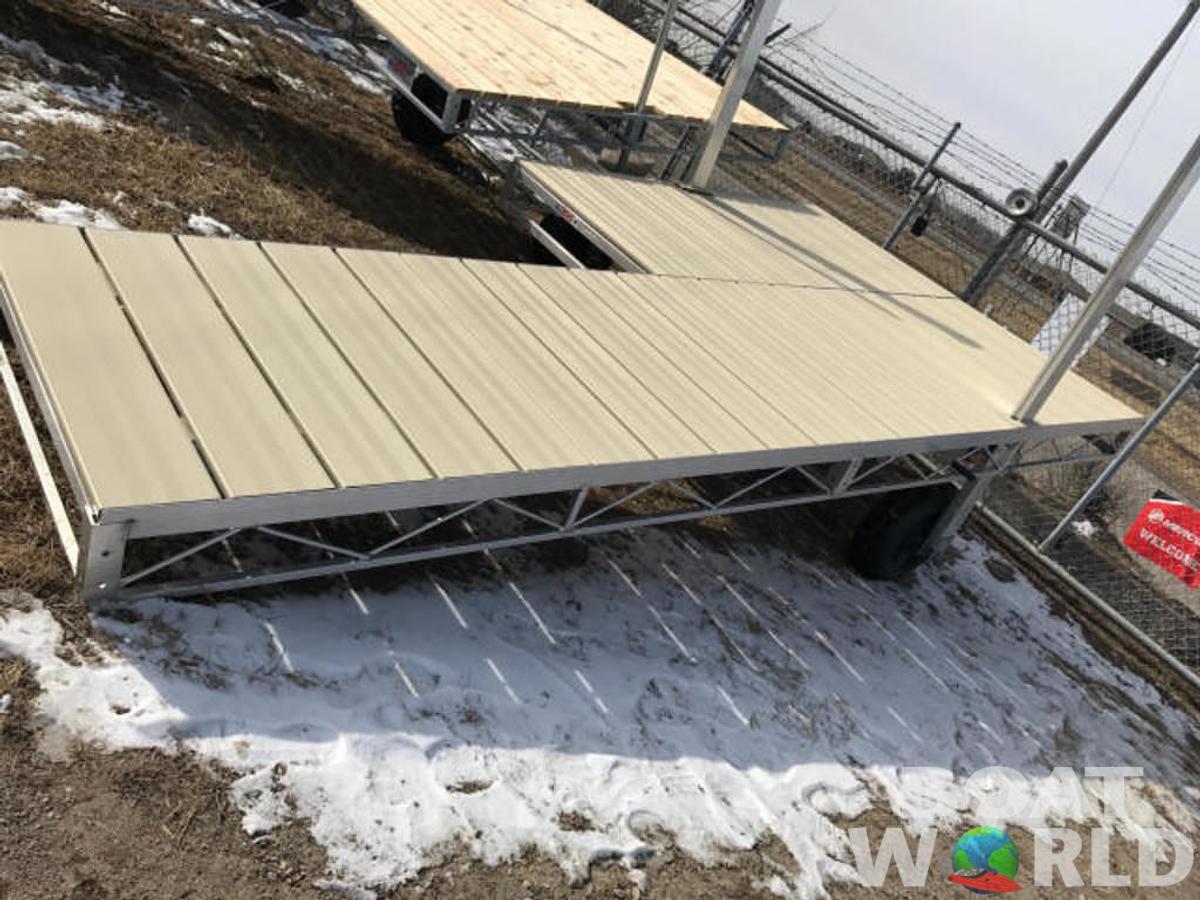 Aluminum Dock "Roll In" L8 Platform Dock w/ Aluminum Decking