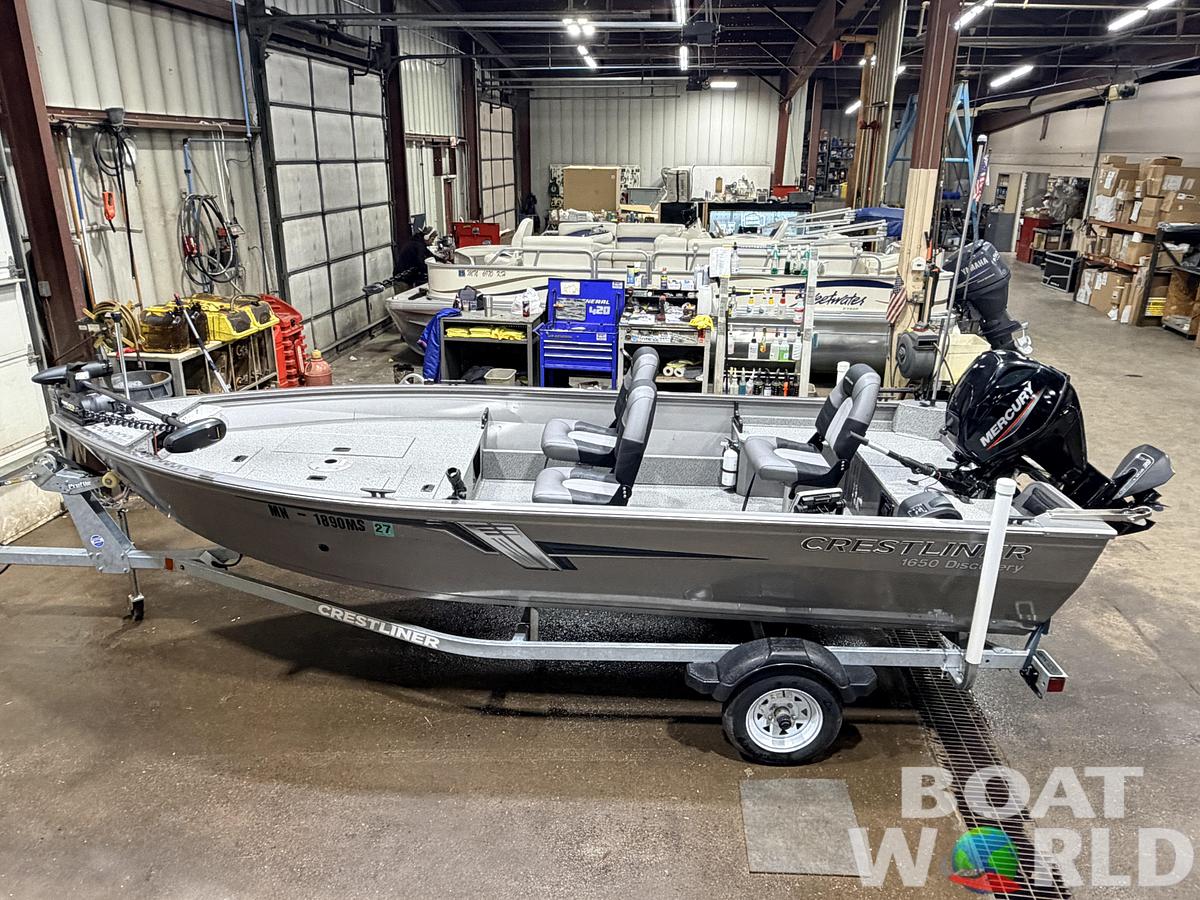 Used 2021 Crestliner 1650 Discovery Aluminum Fishing Boat - $13,995