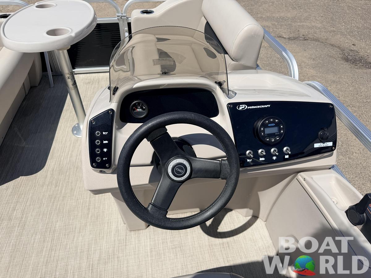Used 2020 Princecraft Brio E 17 Pontoon & Torqueedo Electric Outboard - $19,995