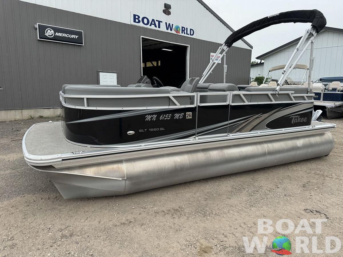 Used 2021 Tahoe Pontoons SLT 18' Quad Lounge & Honda 60HP 4-Stroke EFI