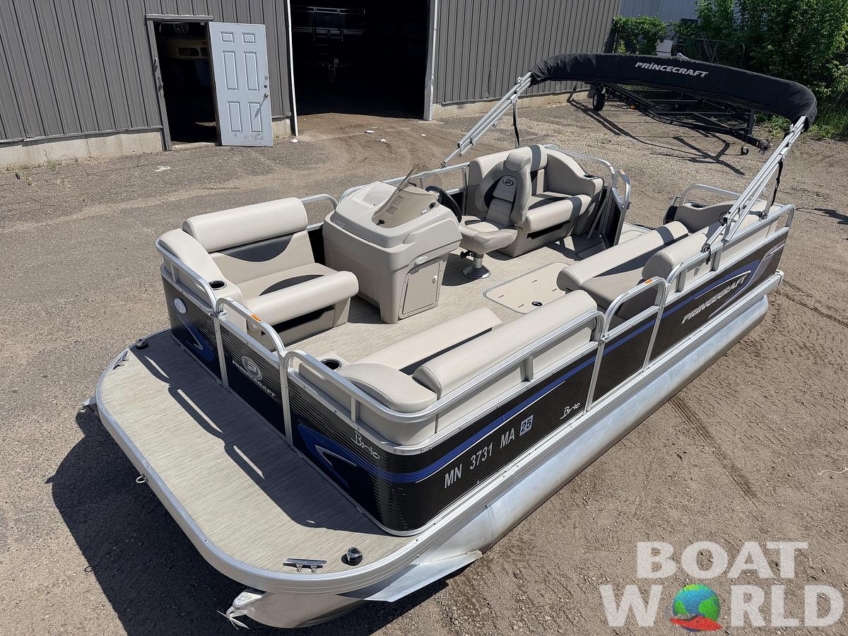 Used 2020 Princecraft Brio E 17 Pontoon & Torqueedo Electric Outboard - $19,995
