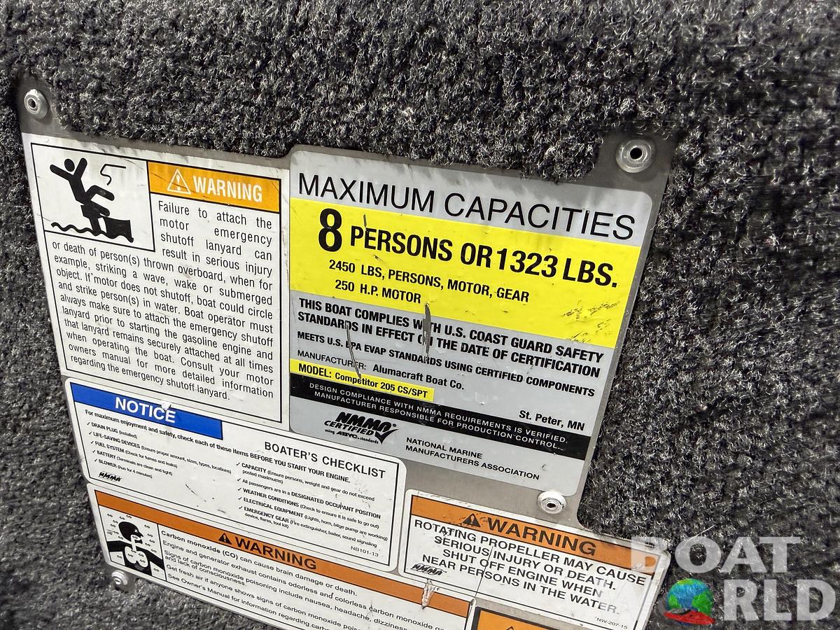 Used 2021 Lund 1875 Impact XS with 150HP Mercury Pro XS Fourstroke EFI