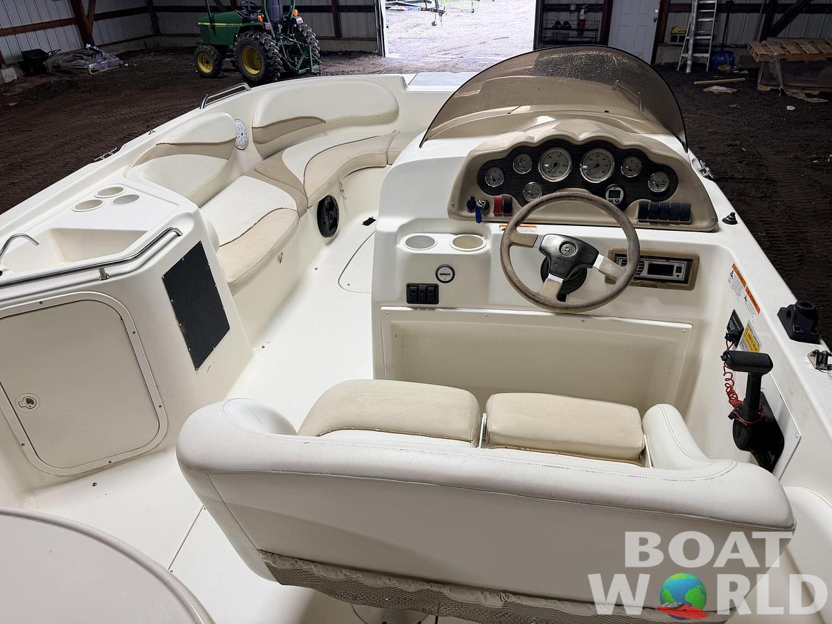 Used 2003 Glastron DX215 Deck Boat & 220HP 5.0L Volvo/Penta with Tandem Axle Trailer -$9,995