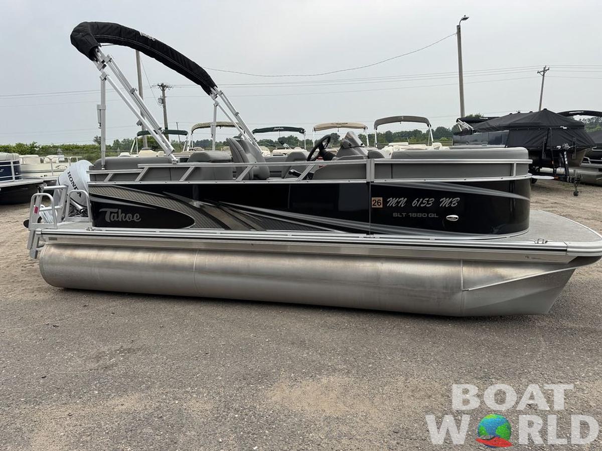 Used 2021 Tahoe Pontoons SLT 18' Quad Lounge & Honda 60HP 4-Stroke EFI