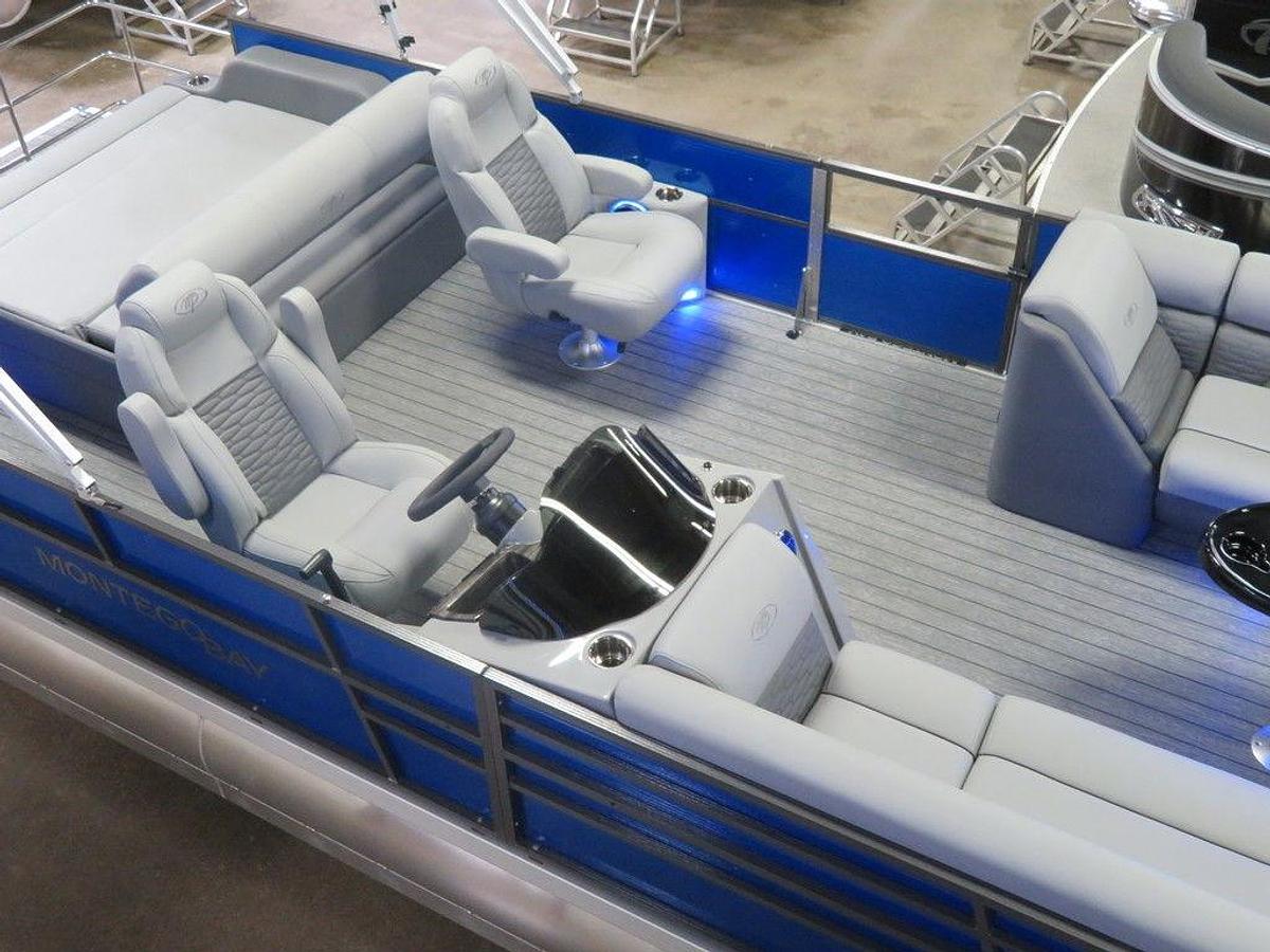 2023 Montego Bay ST8524 Swingback Tritoon Deluxe Pontoon & Honda 200HP 4-Stroke EFI