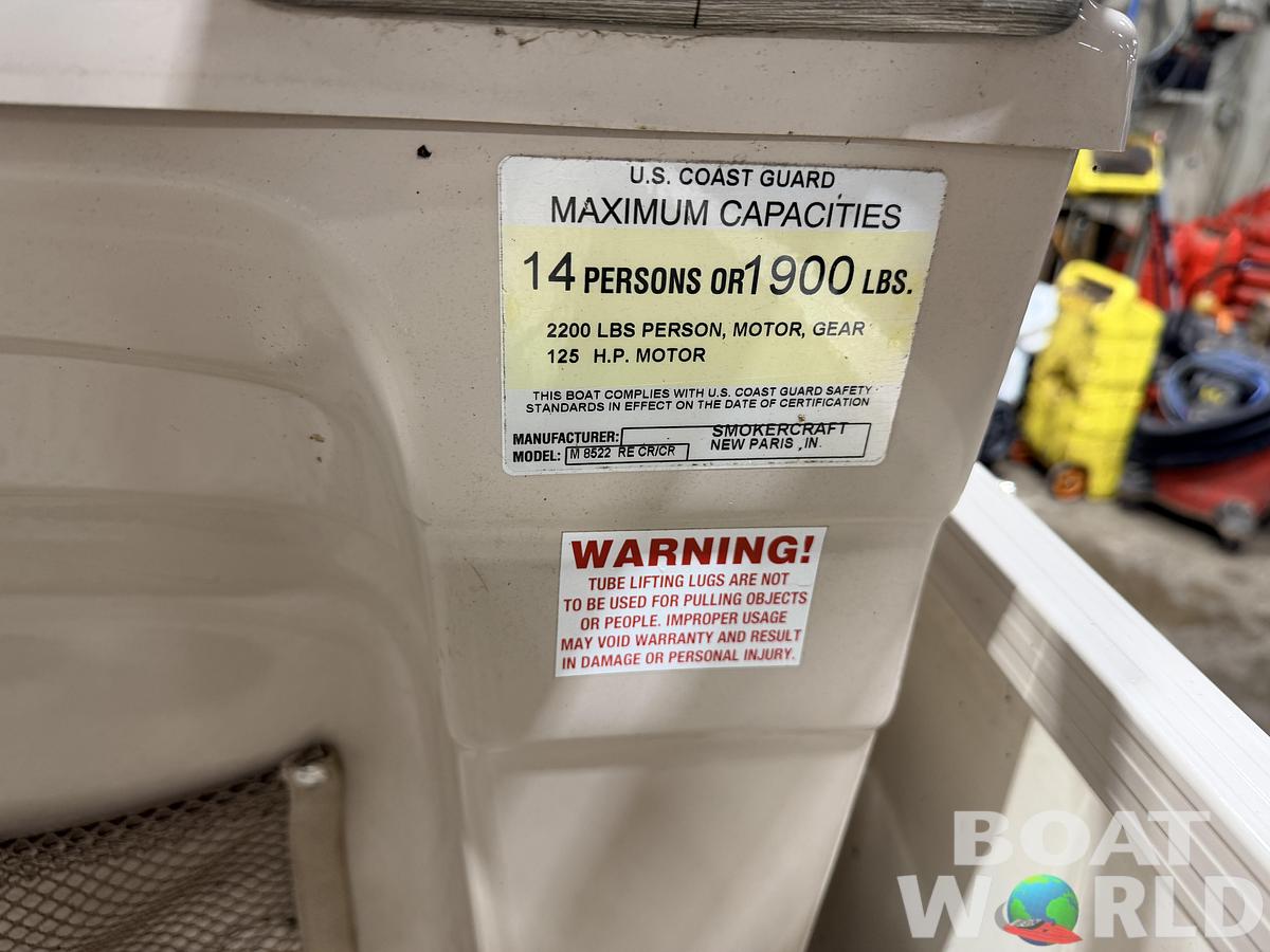 Used 2006 SmokerCraft 8522 Cruise Pontoon & 60HP Yamaha 4-Stroke - $14,995