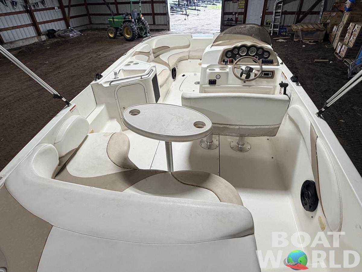 Used 2003 Glastron DX215 Deck Boat & 220HP 5.0L Volvo/Penta with Tandem Axle Trailer -$9,995