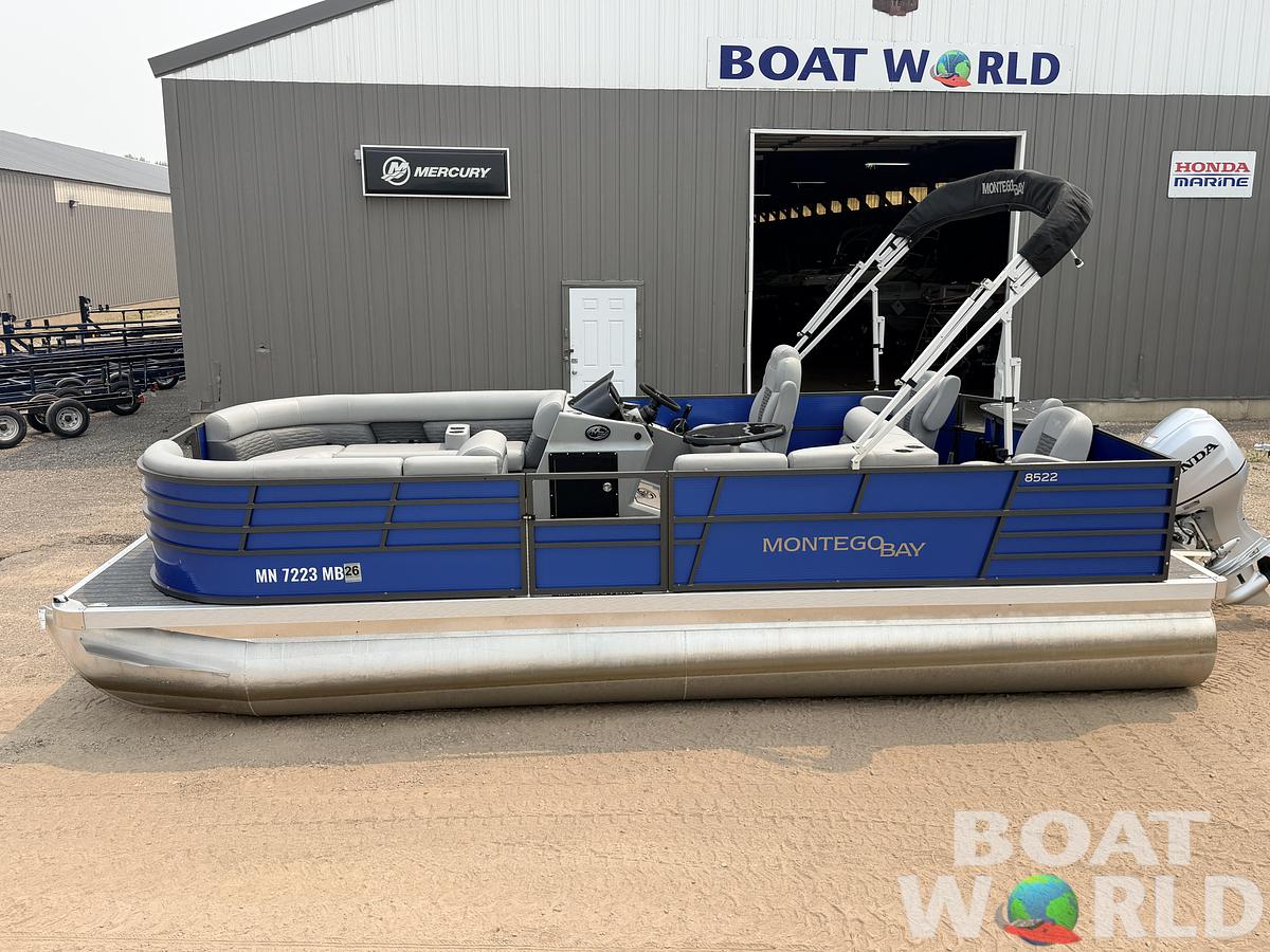 Used 2021 Montego Bay 8522 Fish & Cruise Deluxe Pontoon & 90HP Honda 4Stroke -$29,995