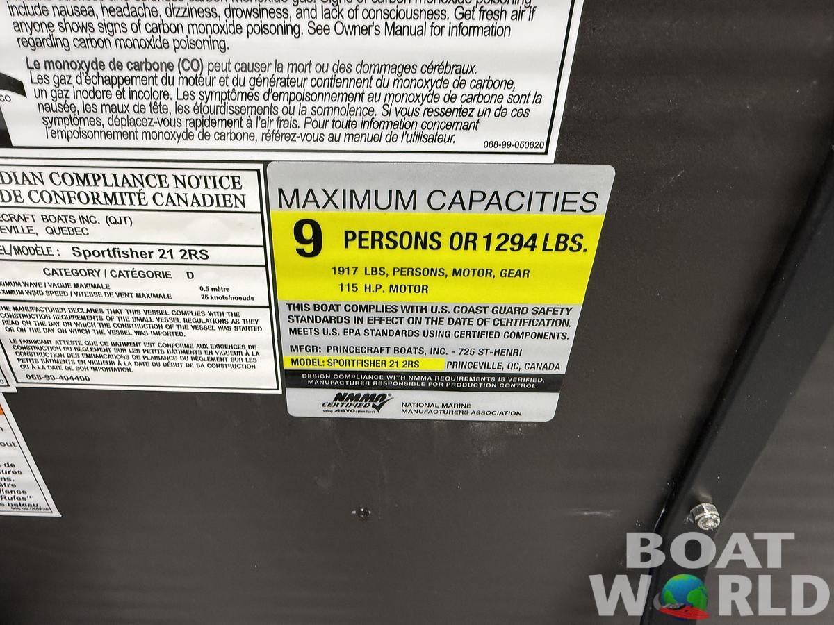 2026 Princecraft 21 Sportfisher 2RS Pontoon $32995