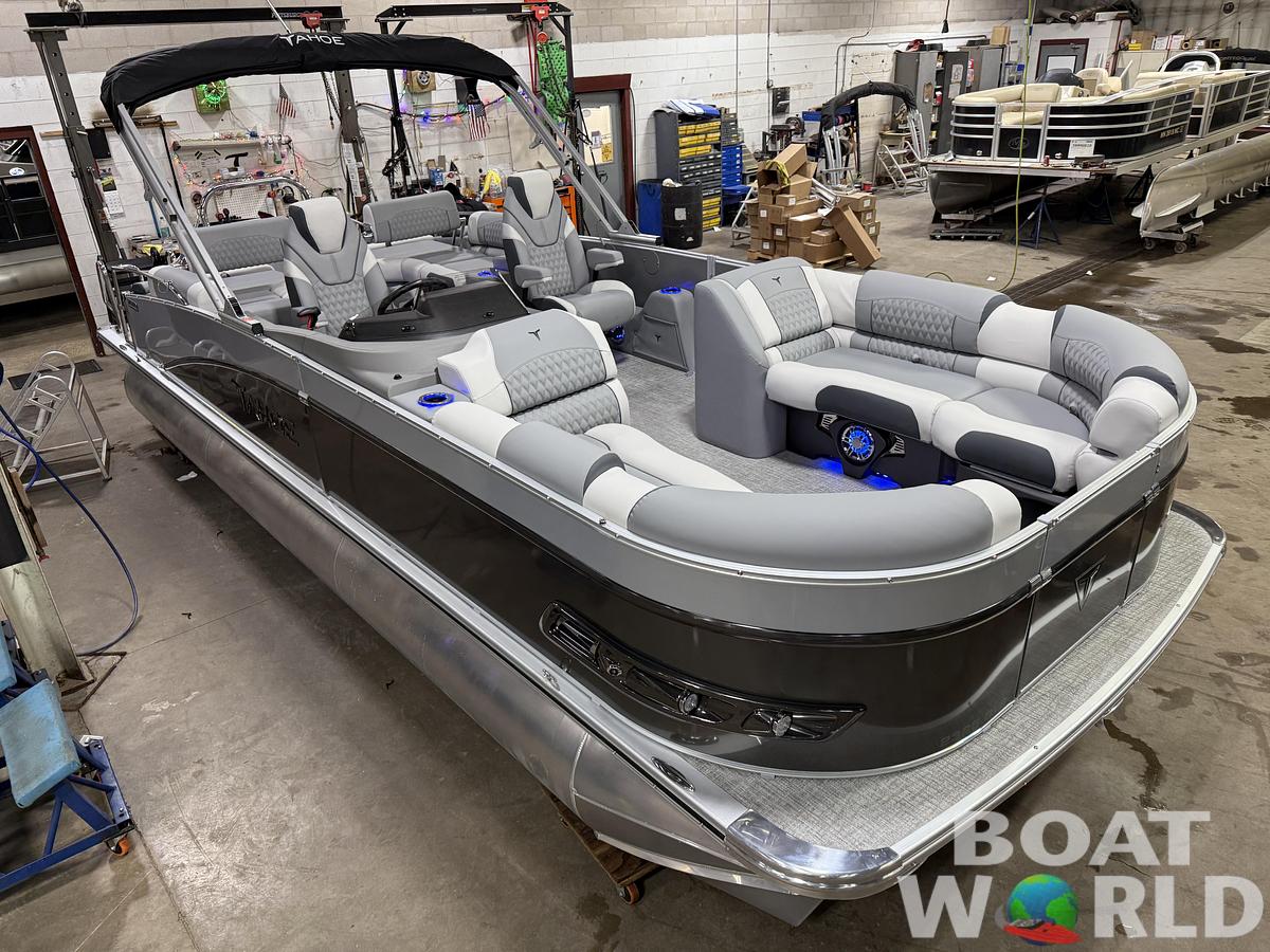 2025 Tahoe Pontoons Cascade 2385 Quad Lounge Shift SS Tritoon & Honda 4-Stroke EFI