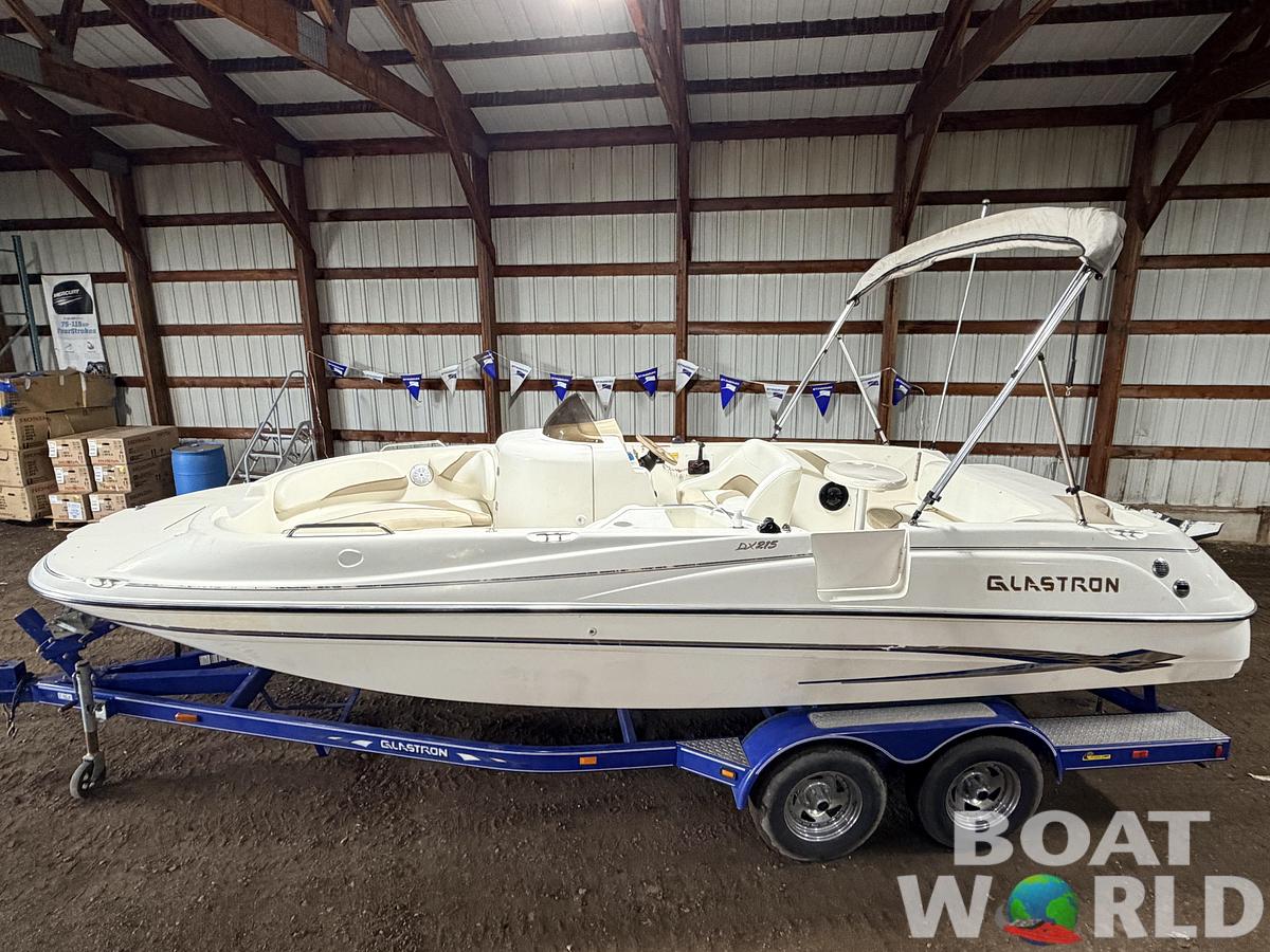 Used 2003 Glastron DX215 Deck Boat & 220HP 5.0L Volvo/Penta with Tandem Axle Trailer -$9,995
