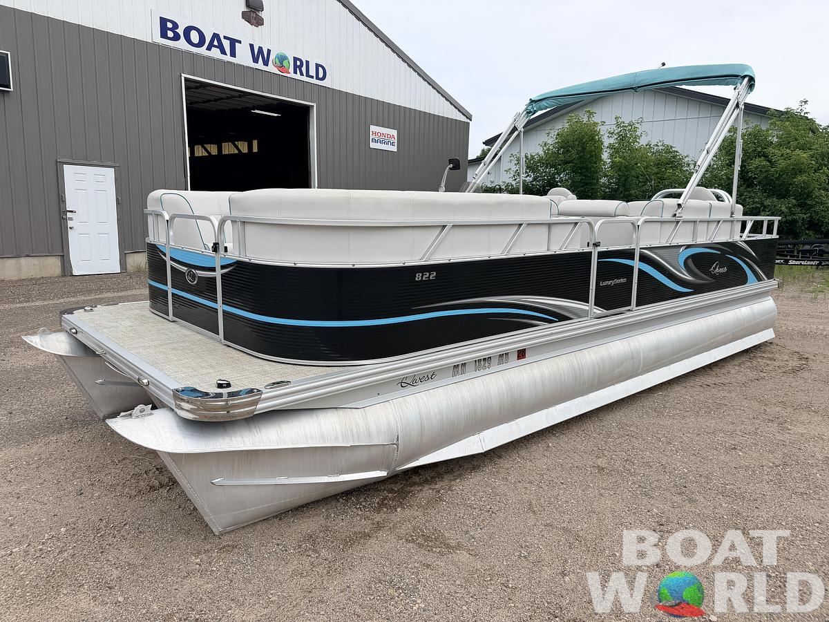 Used 2019 Qwest 822 LS Tritoon & 150HP Honda 4Stroke -$29,995