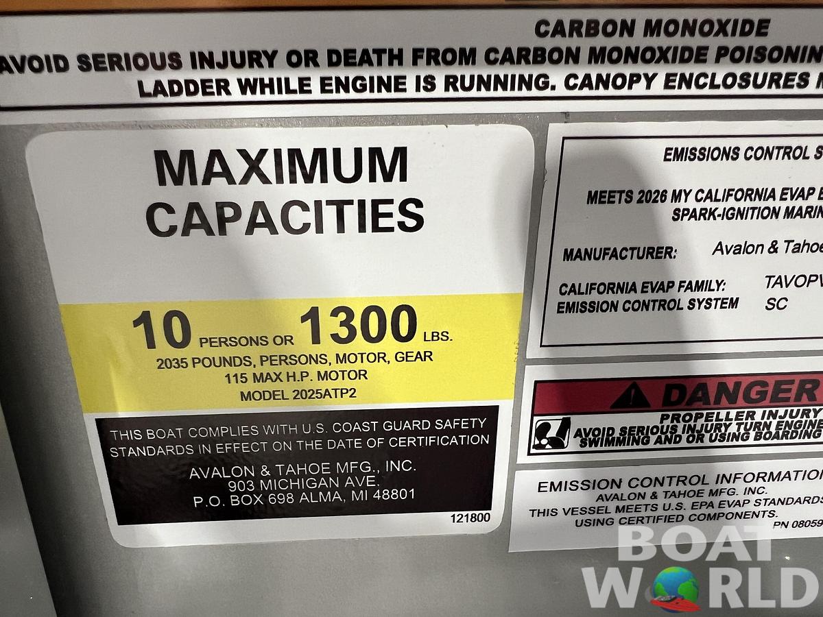 2026 Tahoe Pontoons Sport 2180 Quad Lounge