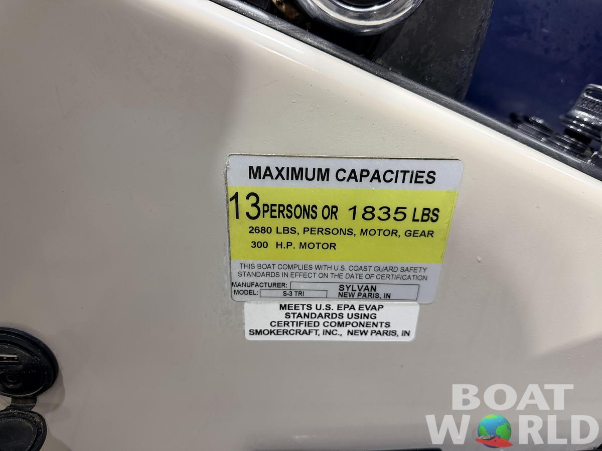 Used 2017 Sylvan S3 Rear Lounge with Sport Tower & 150HP Yamaha SHO VMAX - $39,995