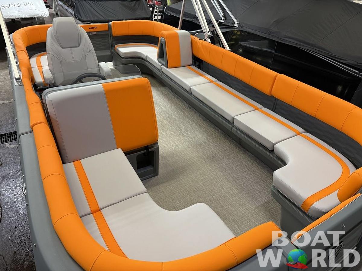 2025 Tahoe Pontoons Aura 1985 Quad Lounge & 50HP 4-Stroke EFI