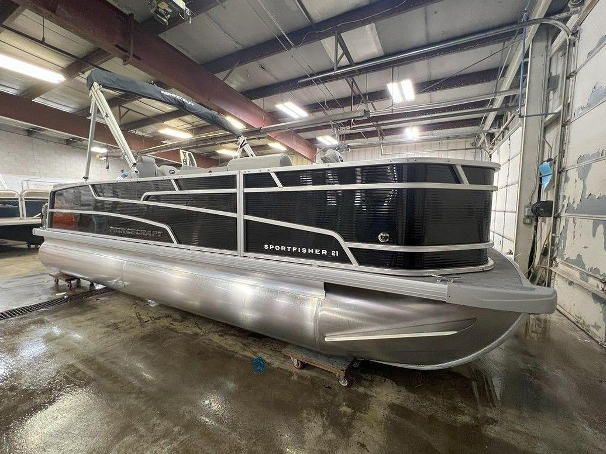 2025 Princecraft 21 Sportfisher 4-S Quad Fish Pontoon & Mercury 4-Stroke EFI