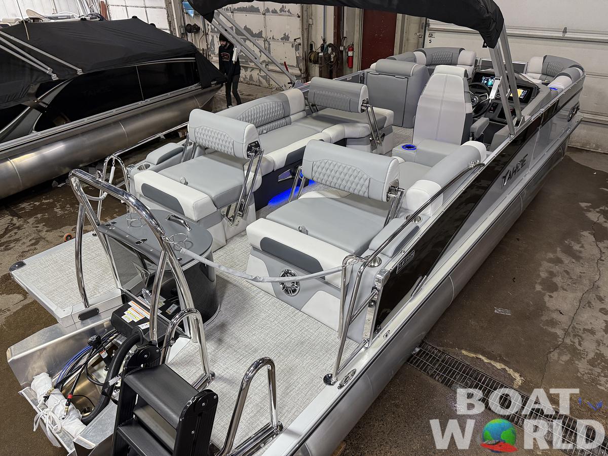 2025 Tahoe Pontoons Cascade 2385 Quad Lounge Shift Flip Tritoon & Honda 4-Stroke EFI