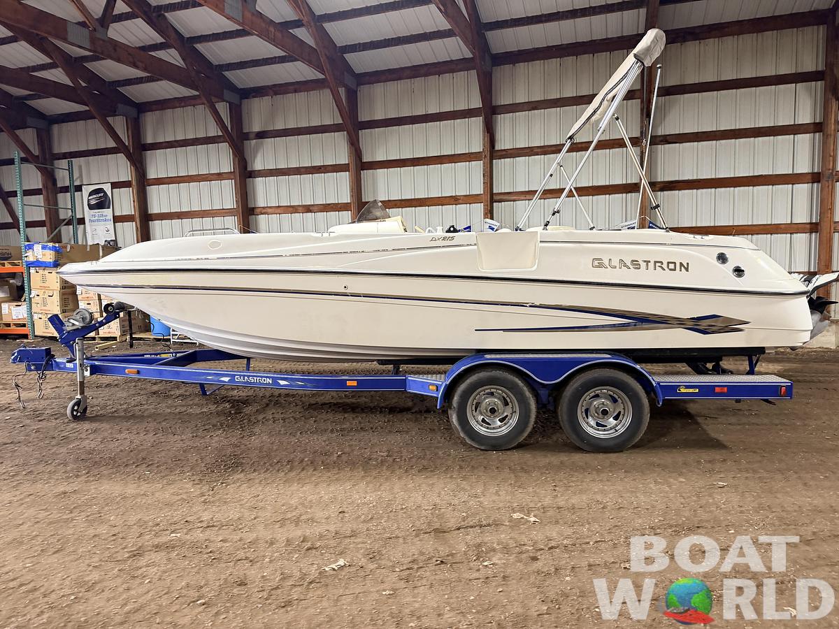 Used 2003 Glastron DX215 Deck Boat & 220HP 5.0L Volvo/Penta with Tandem Axle Trailer -$9,995