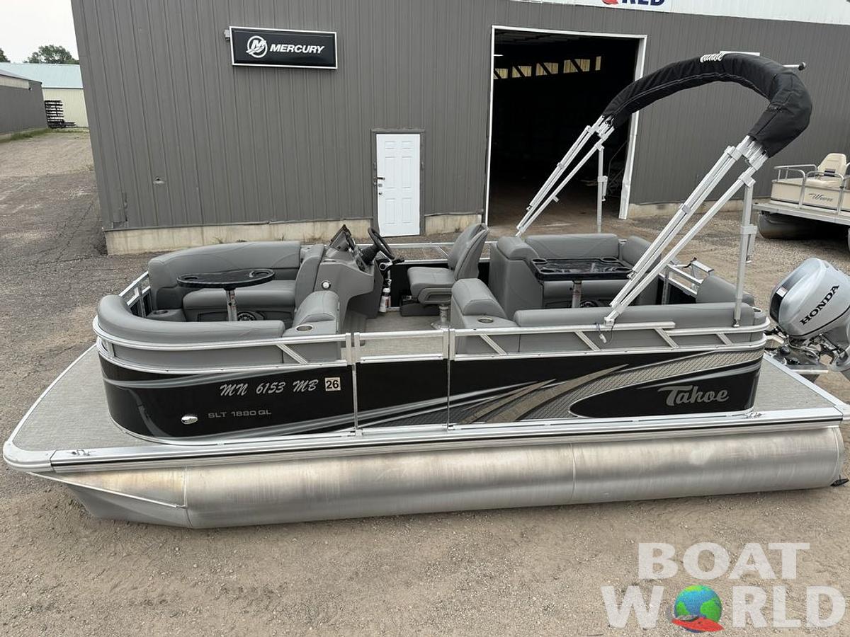 Used 2021 Tahoe Pontoons SLT 18' Quad Lounge & Honda 60HP 4-Stroke EFI