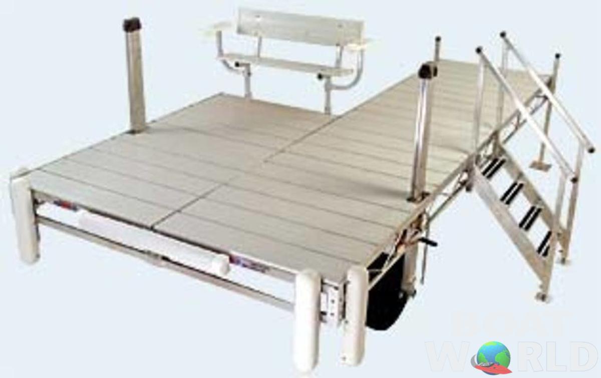 Aluminum Dock "Roll In" L8 Platform Dock w/ Aluminum Decking