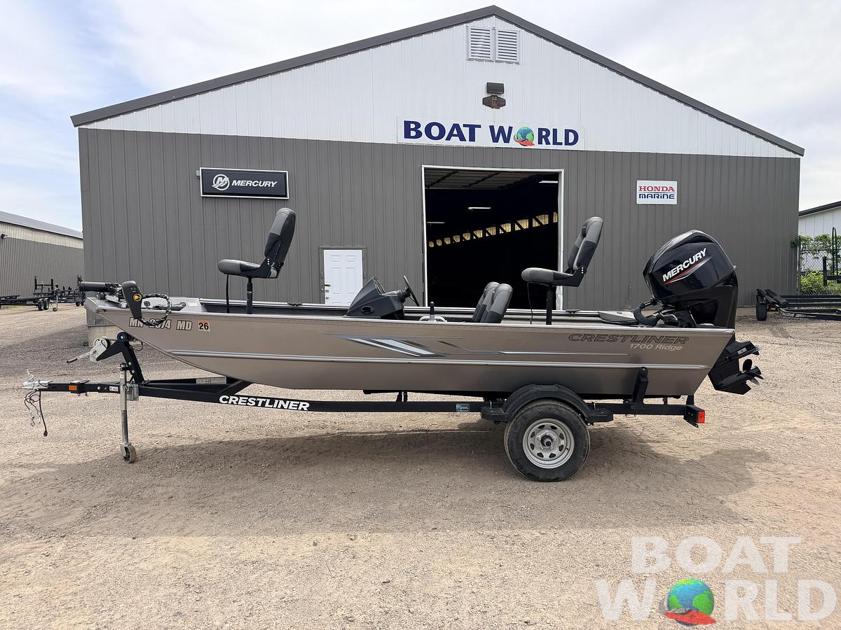 Used 2021 Crestliner 1700 Ridge & 40HP Mercury 4Stroke - $15,995
