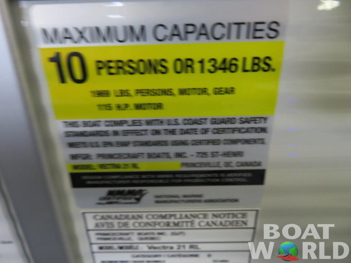 2025 Princecraft Vectra 21 RL Swingback SS Pontoon & Mercury 4-Stroke EFI