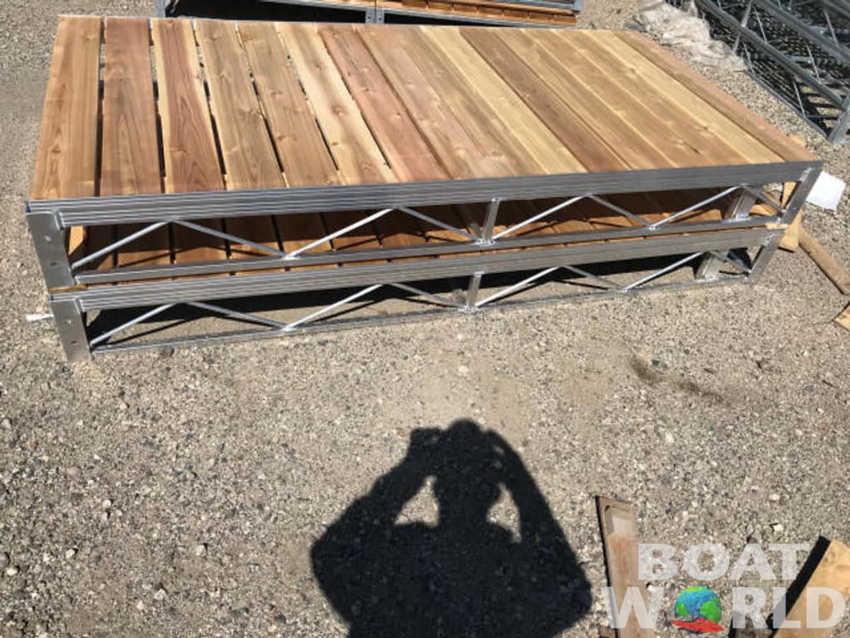 Aluminum Dock 16' Long Section with Cedar Decking