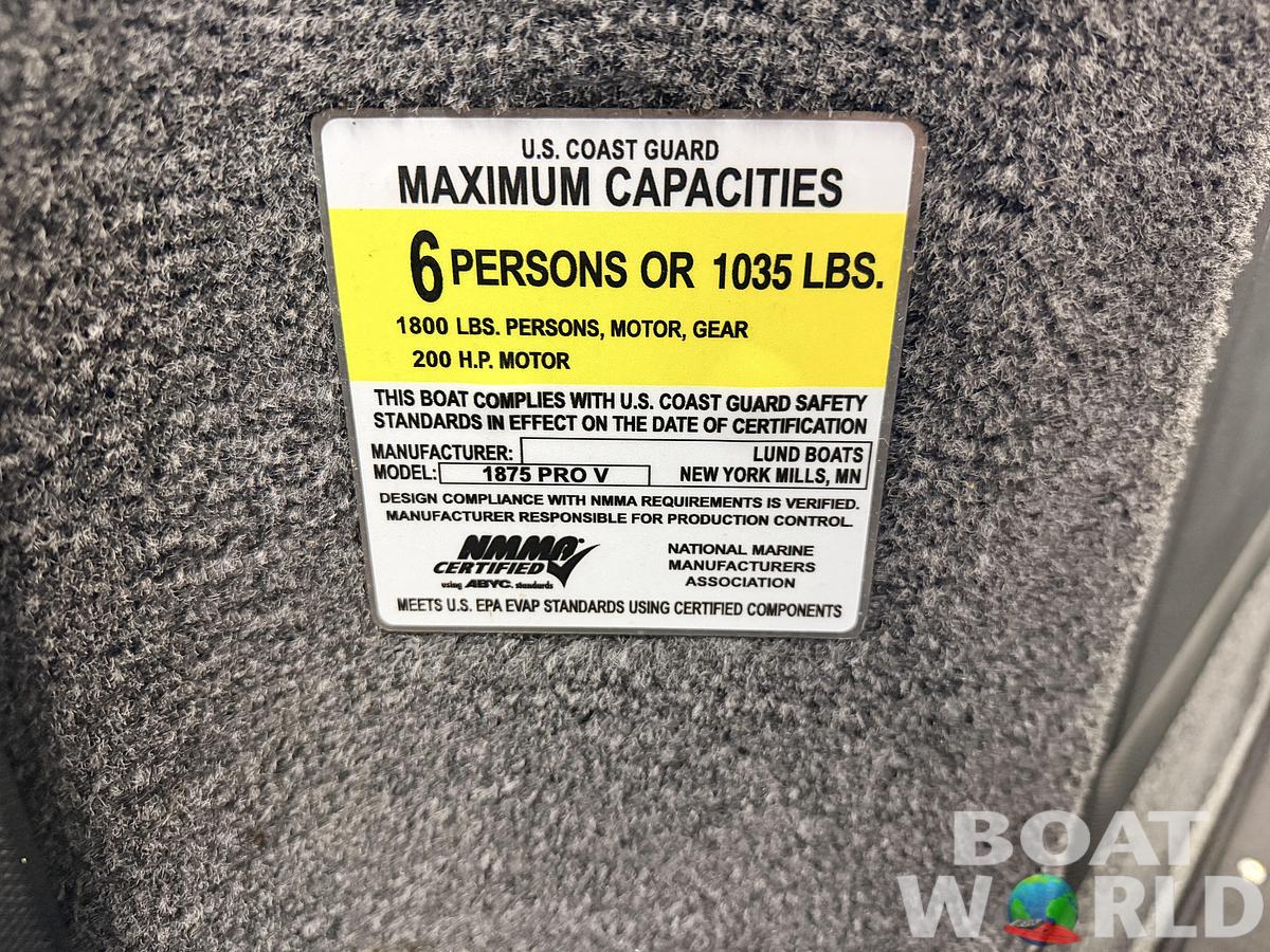 Used 2022 Lund 1875 Pro-V &  200HP Mercury ProXS - $49,995