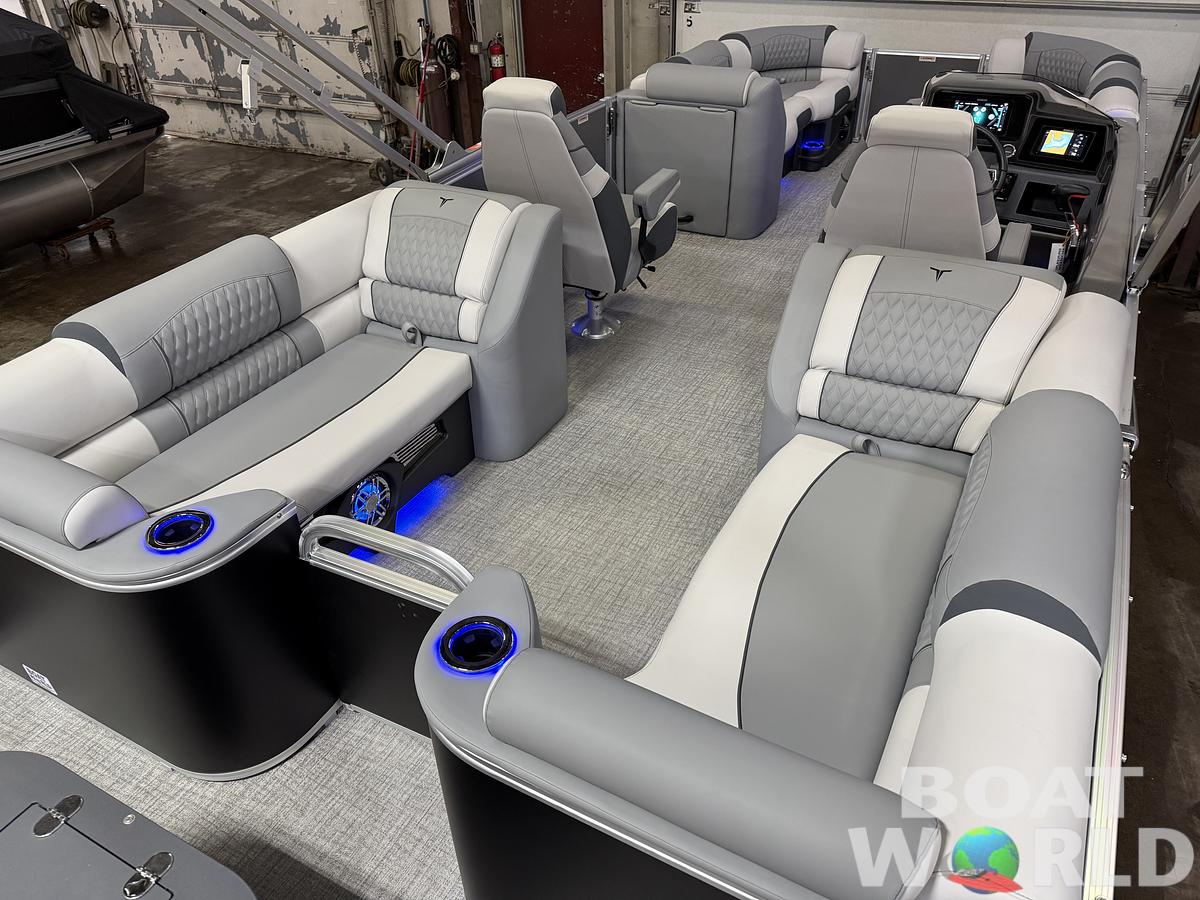 2025 Tahoe Pontoons Cascade 2385 Quad Lounge Tritoon & Honda 4-Stroke EFI