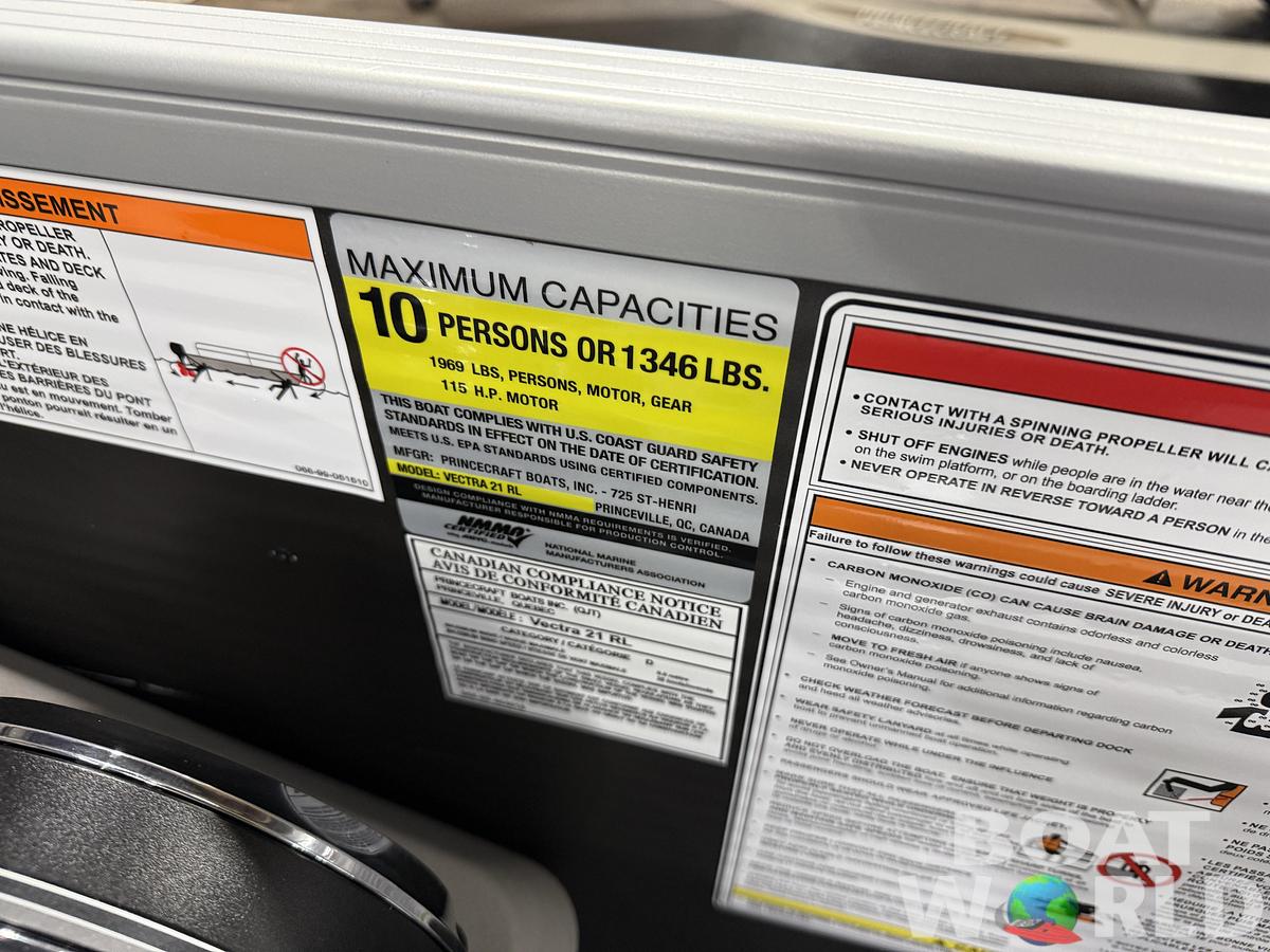 2026 Princecraft Vectra 21 RL Swingback Dinette Pontoon 