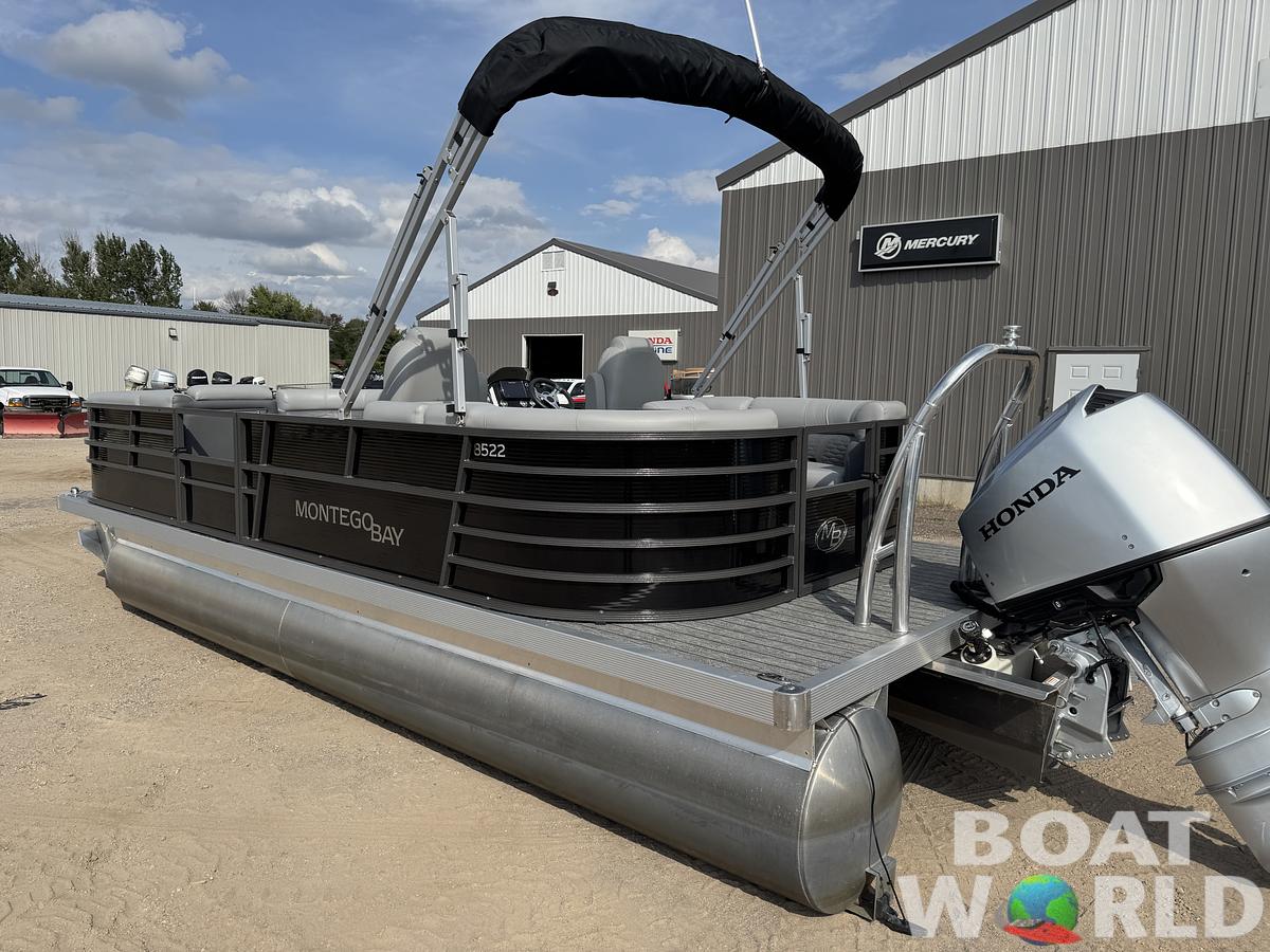 Used 2023 Montego Bay 8522 Quad Lounge Pontoon with 115HP Honda Fourstroke EFI