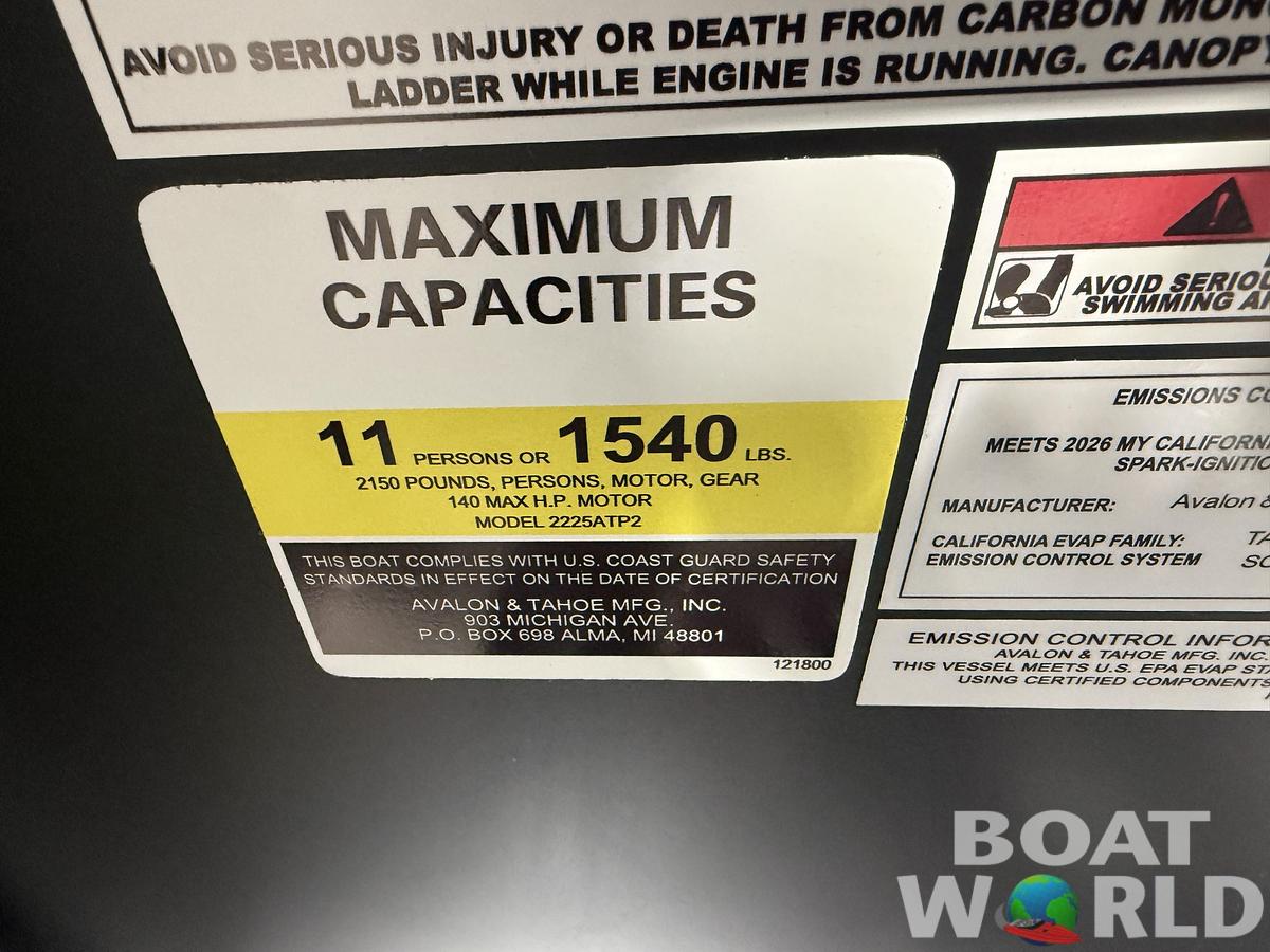 2026 Tahoe Pontoons Sport 23E80 Fish & Cruise Pontoon
