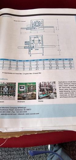 Usado 2013 MRM Cozzoli RPF8 piston filler 21.5 oz fill - 2013 mfg RPF 08