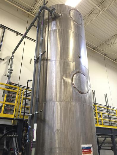 Used Tank, 4,750 Gallon, S/St, 6' X 21', FT/DB (2) #S740651