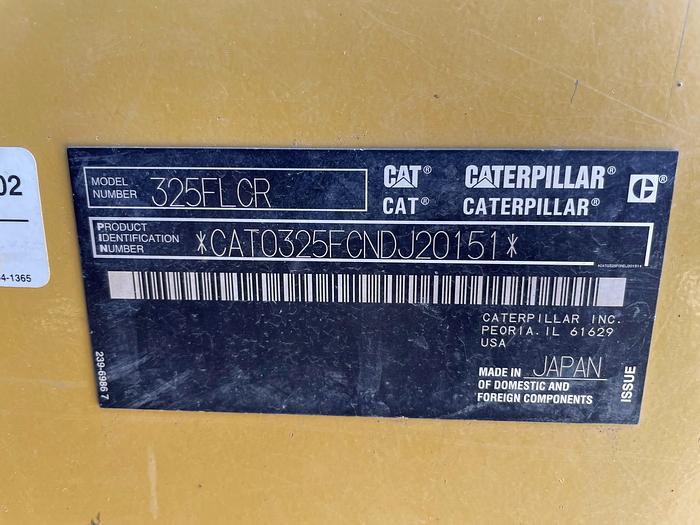 Used 2018 CATERPILLAR 325FL