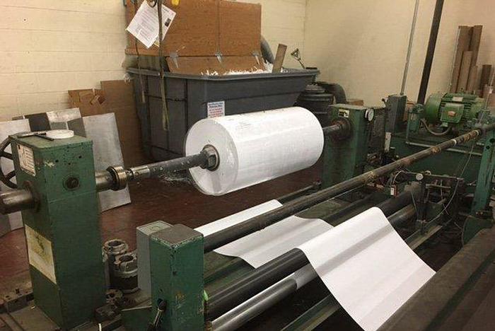 Used 72" DUSENBERY MODEL824 DUPLEX CENTER SURFACE REWINDER
