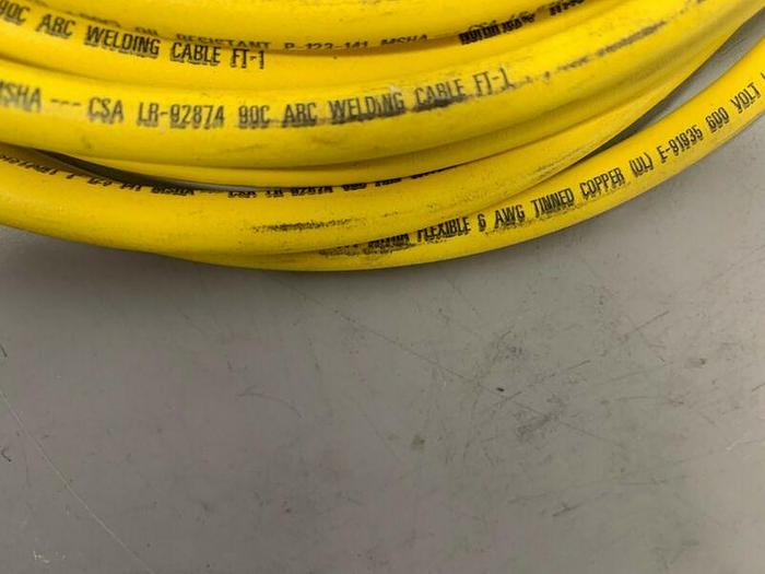 Used Lot of 6 North Flex 15FT Copper Welding Cable w/ Mueller 21A 50-AMP Spring Clip