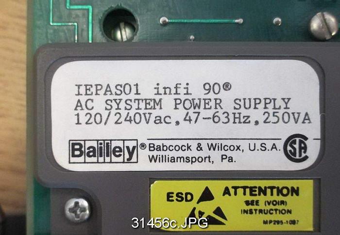 Unused ABB IEPAS01 Ac System Power Supply #31456