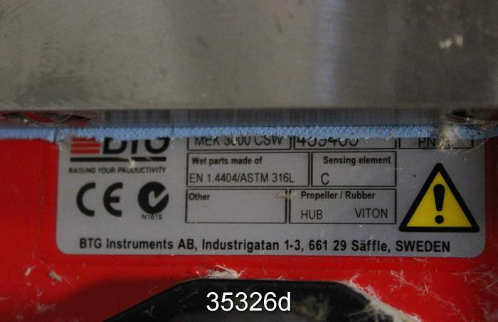 Used BTG MEK-3000 Twin Torque Consistency Transmitter #35326