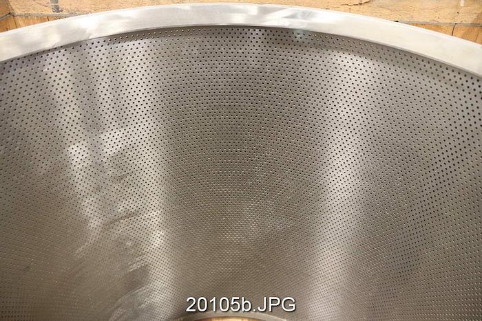 Unused Bird 60 Pressure Screen Inner Basket, 0.094" Holes #20105