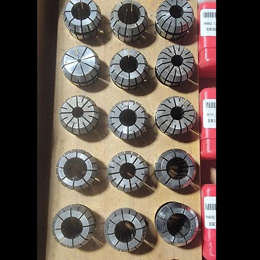Parts Only lathe collet surplus variety of sizes (as is) lot 37 pieces (110)