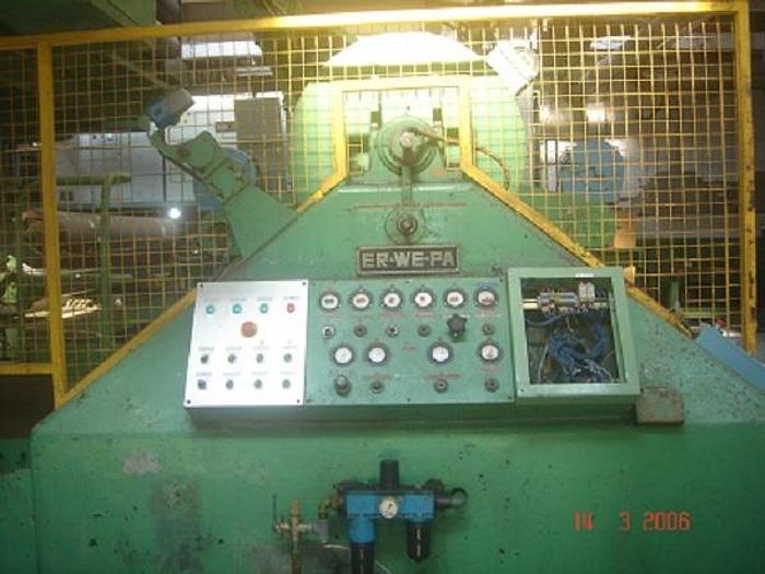 Used 90" (2300mm) ERWEPA EXTRUSION LINE W/ 4 COLOR IN LINE FLEXO PRINTING FULL LINE