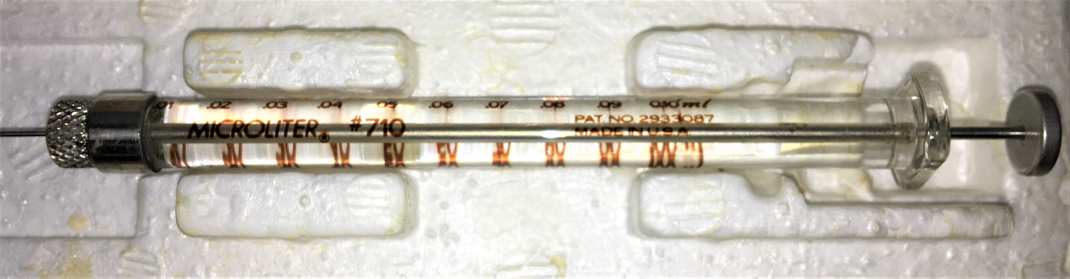 Used Hamilton 80630 Microliter #710RN Injection Syringe - 100μL