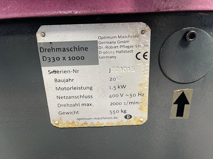 As new 2012 OPTIMUM D330 X 1000