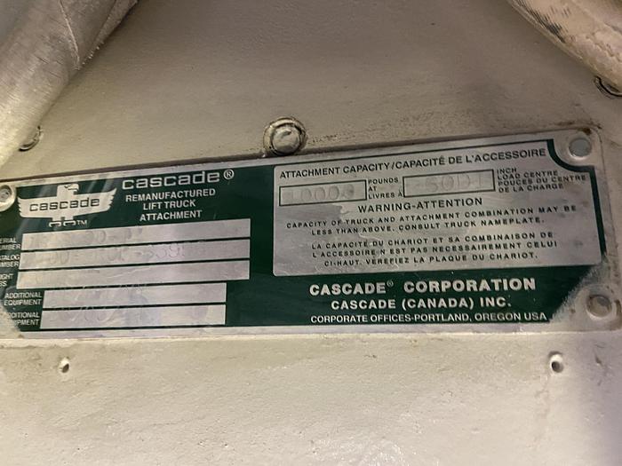 Used 12,000 POUND HYSTER MODEL S120FTPRS ROLL CLAMP TRUCK MFG. 2012