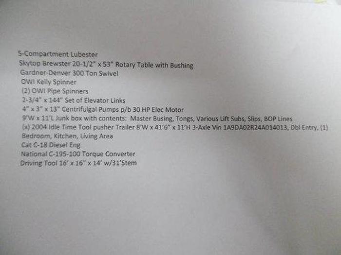 Used 2011 Skytop Brewster N-46 Drilling Rig Package