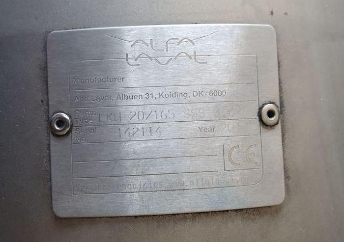 Used 2012 Alfa Laval LKH 20/165 Centrifugal Pump